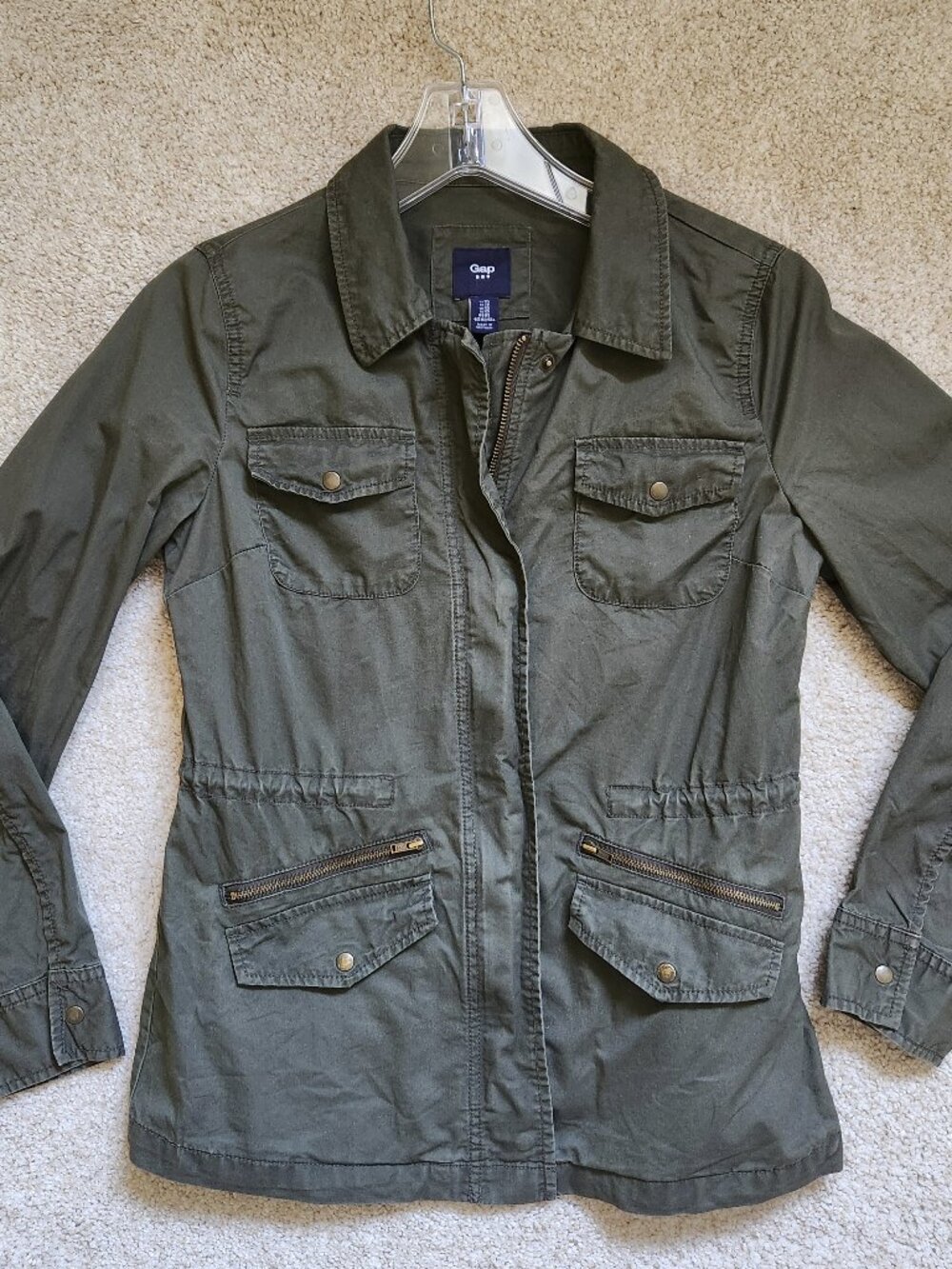 GAP Women's XS Olive Green Fitted Military style jacket